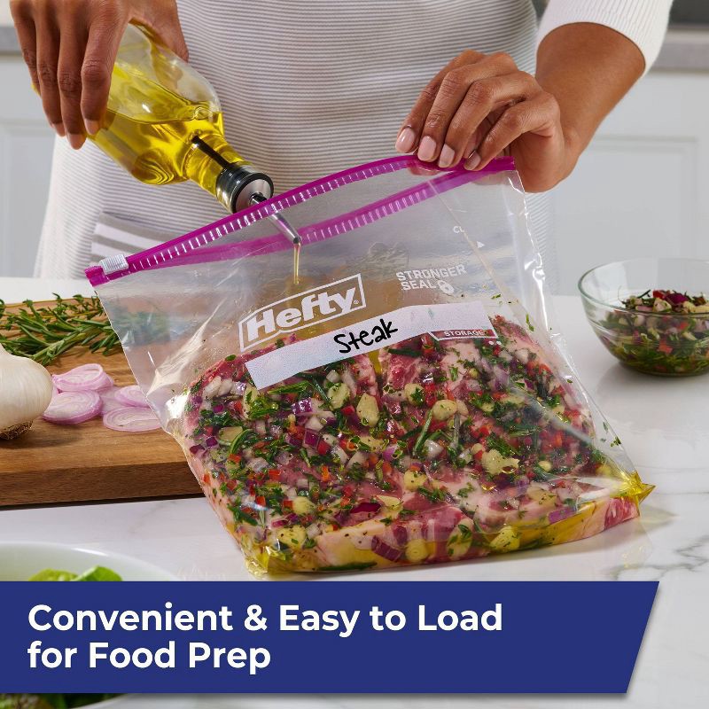 slide 3 of 9, Hefty Gallon Food Storage Slider Bag - 30ct, 30 ct