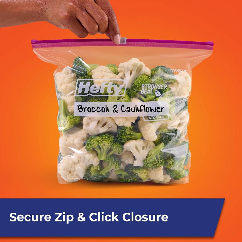 slide 4 of 9, Hefty Gallon Food Storage Slider Bag - 30ct, 30 ct