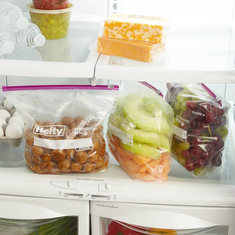 slide 4 of 9, Hefty Gallon Food Storage Slider Bag - 30ct, 30 ct