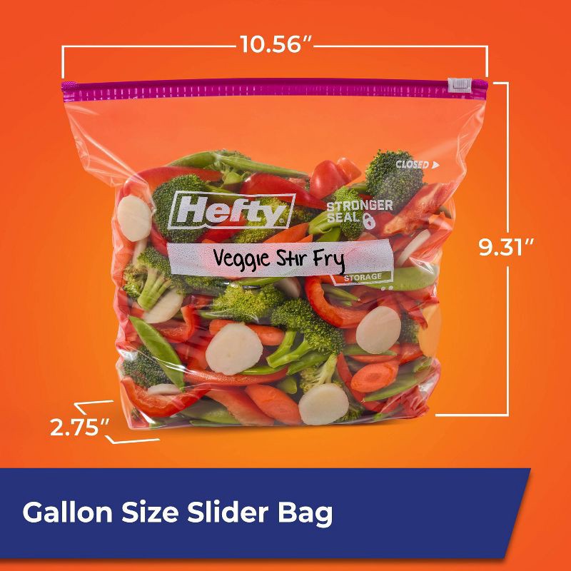 slide 6 of 9, Hefty Gallon Food Storage Slider Bag - 30ct, 30 ct