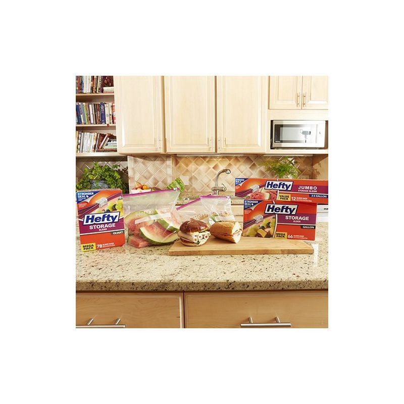 slide 6 of 9, Hefty Gallon Food Storage Slider Bag - 30ct, 30 ct