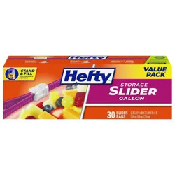 Hefty Gallon Food Storage Slider Bag - 30ct: BPA-Free, Multipurpose Use