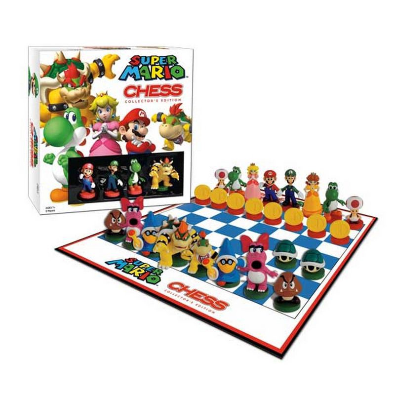 slide 3 of 8, The Op Games Super Mario Chess Collector's Edition Board Game: 2 Player Classic Strategy with Figures, 1 ct