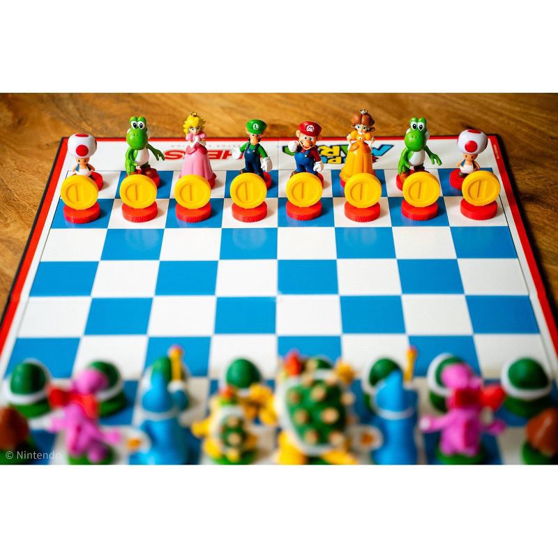 slide 4 of 8, The Op Games Super Mario Chess Collector's Edition Board Game: 2 Player Classic Strategy with Figures, 1 ct