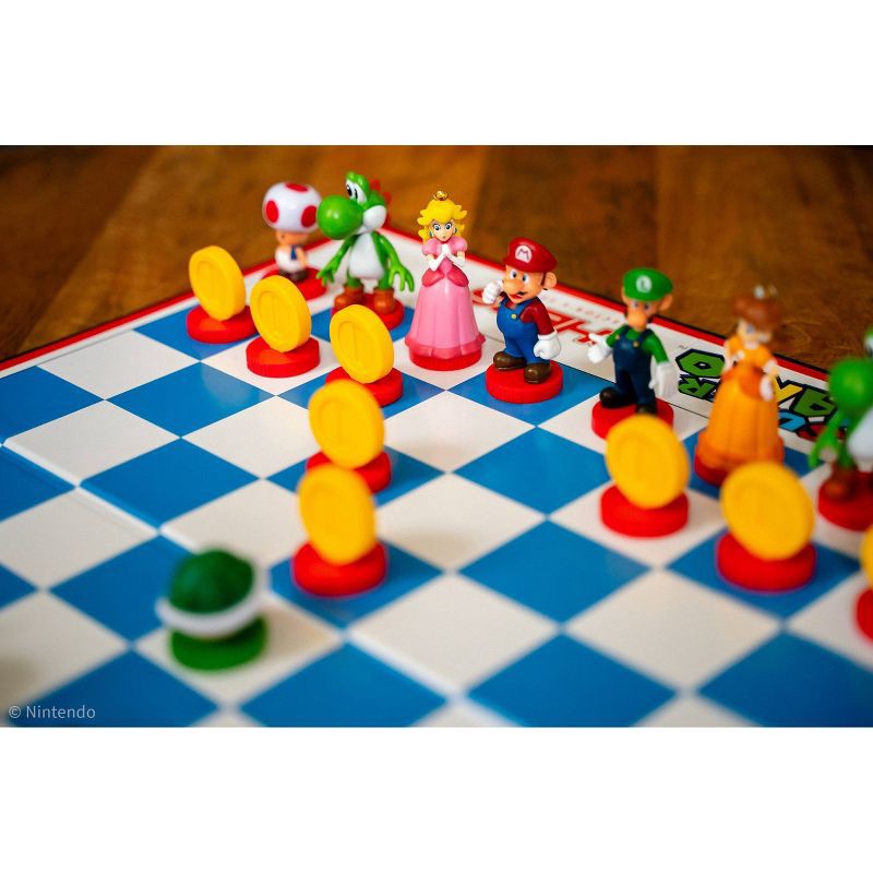 slide 6 of 8, The Op Games Super Mario Chess Collector's Edition Board Game: 2 Player Classic Strategy with Figures, 1 ct