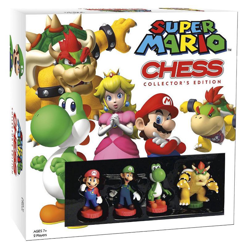 slide 1 of 4, The Op Games Super Mario Chess Collector's Edition Board Game, 1 ct