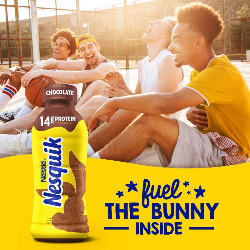 slide 4 of 7, Nesquik Low Fat Chocolate Milk - 14 fl oz, 14 fl oz