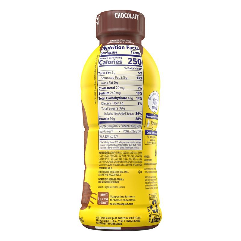 slide 4 of 5, Nesquik Low Fat Chocolate Milk - 14 fl oz, 14 fl oz