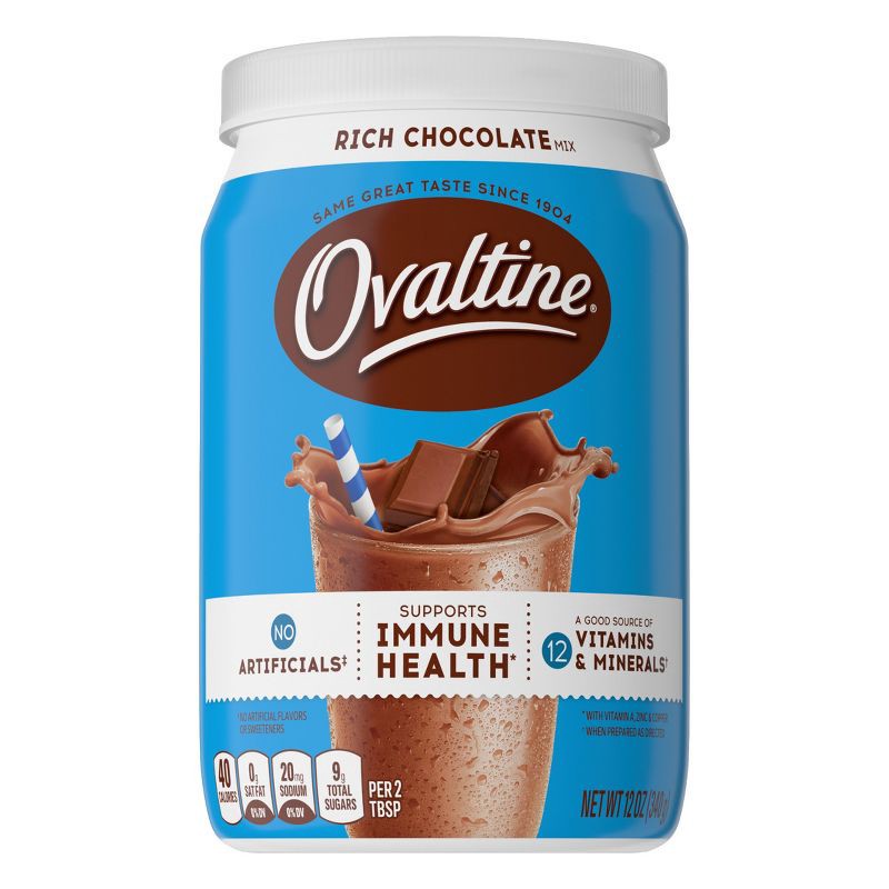 slide 1 of 8, Ovaltine Rich Chocolate Mix - 12oz, 12 oz