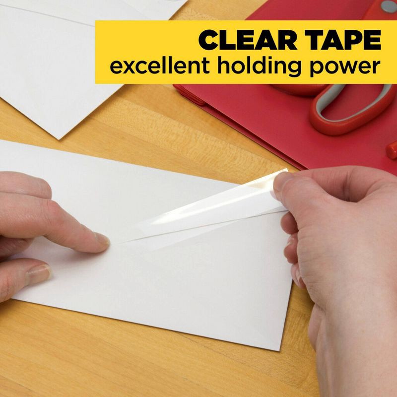 slide 9 of 11, Scotch® Transparent Tape, 3/4 in. x 275 in., 4 Dispensers/Pack: Gift Wrap & Packing Tape, Clear, Plastic, Refill, 1 ct