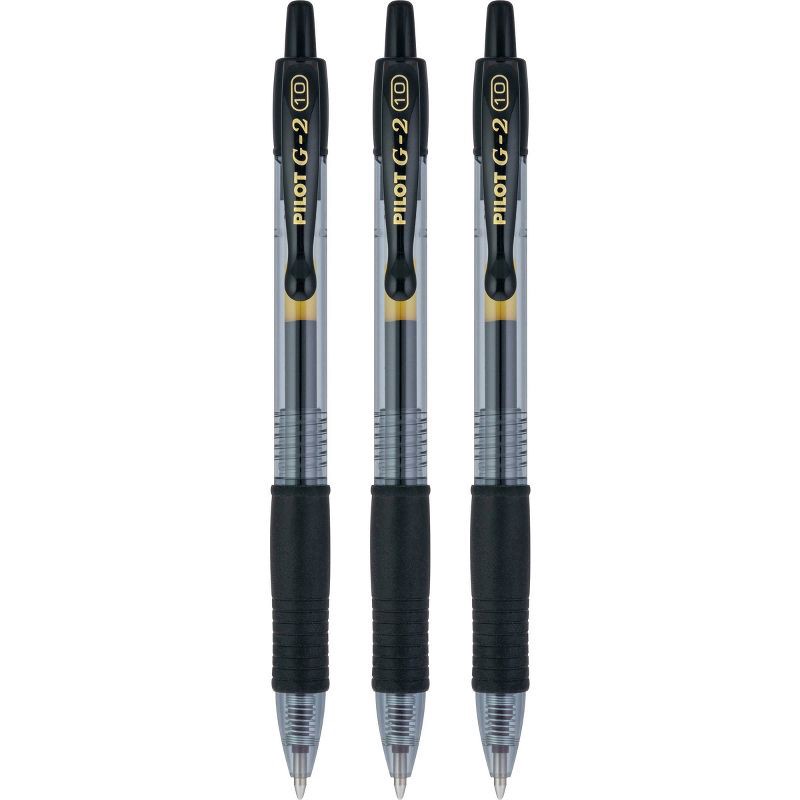 slide 2 of 6, Pilot 3pk G2 Gel Pens Bold Point 1.0mm Black Ink, 3 ct