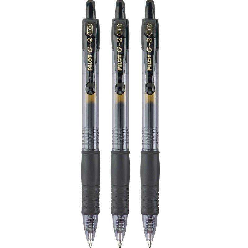 Pilot 3ct G2 Gel Pens Bold Point 1.0mm Black Ink : Target