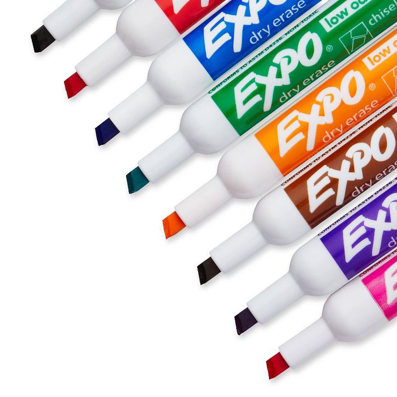 slide 6 of 8, Expo 8pk Dry Erase Markers Chisel Tip Multicolored, 8 ct