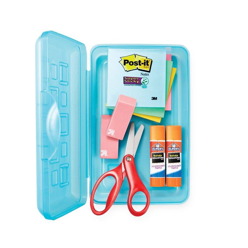 slide 5 of 5, Smudge Free Erasers 2ct - up&up™: Multicolor Hard Rubber, Block Erasers for Pencils, Right- or Left-Handed Design, 2 ct