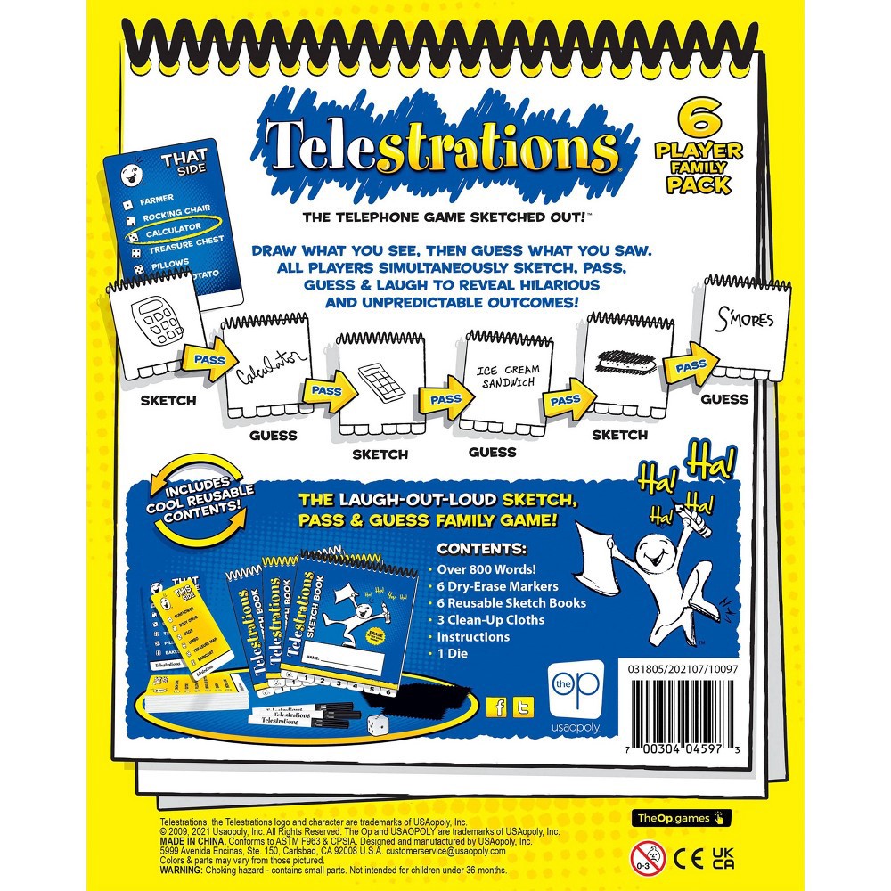 slide 2 of 8, The Op Games Telestrations Board Game, 1 ct