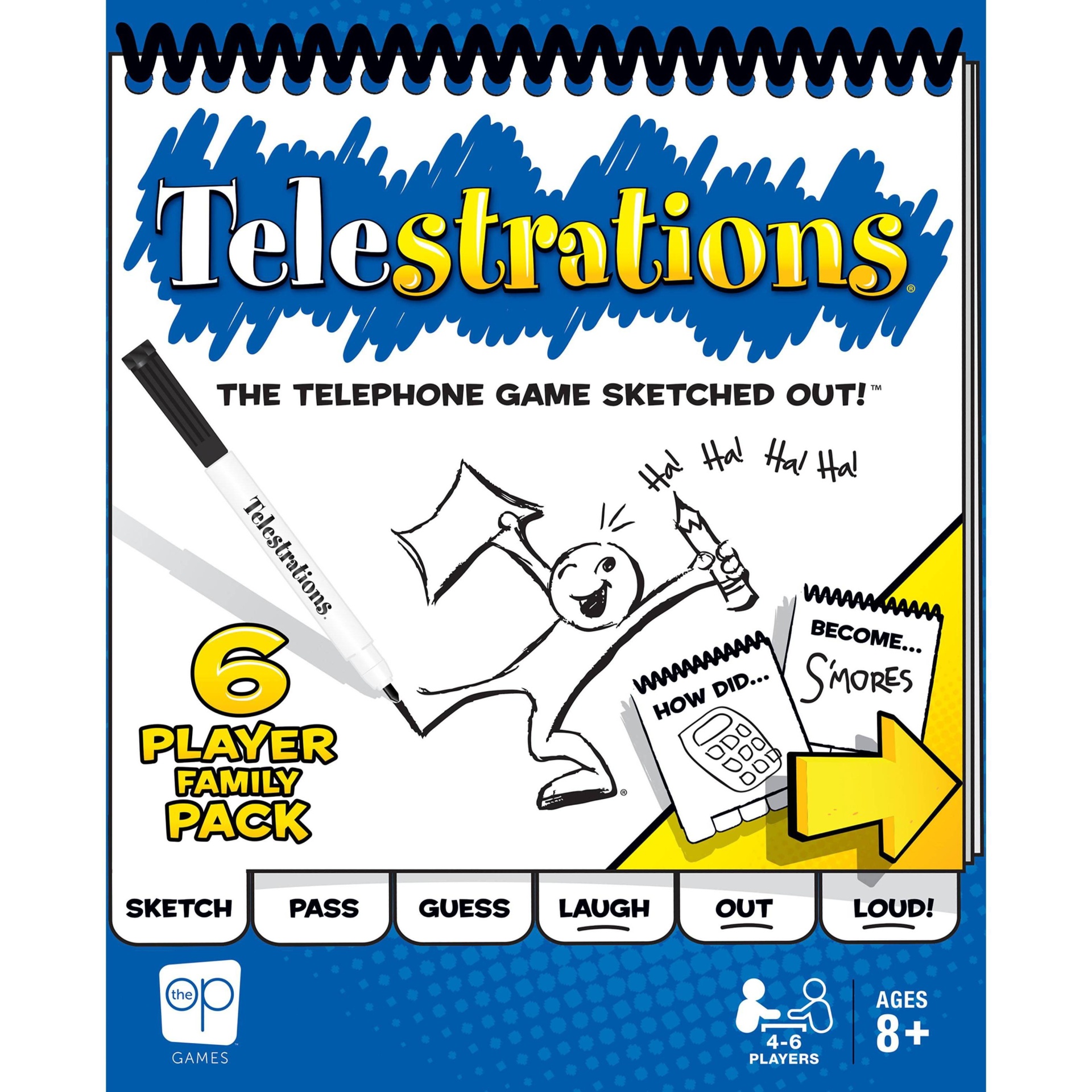 slide 1 of 8, The Op Games Telestrations Board Game, 1 ct