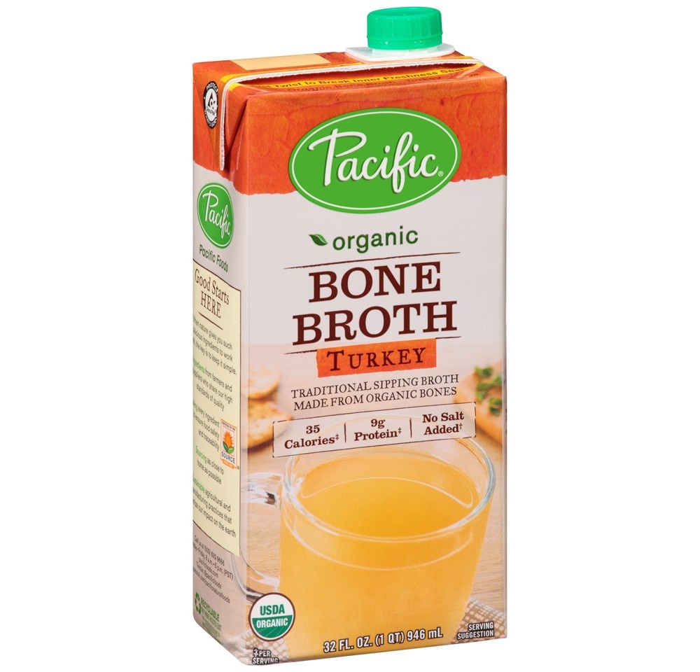 slide 4 of 6, Pacific Natural Foods Turkey Bone Broth, 32 oz