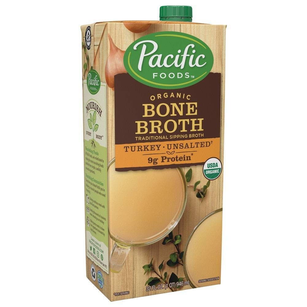 slide 1 of 6, Pacific Natural Foods Turkey Bone Broth, 32 oz