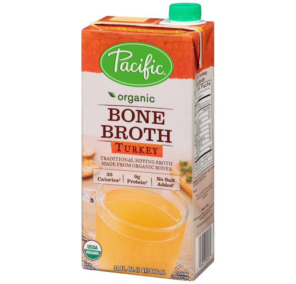 slide 6 of 6, Pacific Natural Foods Turkey Bone Broth, 32 oz