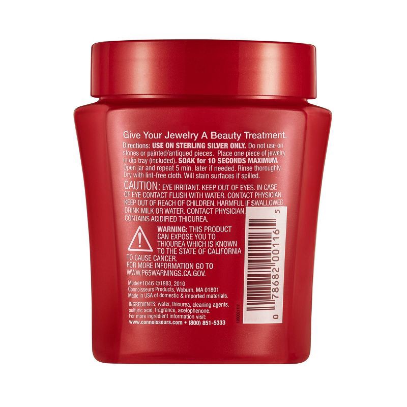 slide 2 of 10, Connoisseurs Silver Jewelry Cleaner: Liquid Solution with Dipping Basket for Silver Surfaces, 8 oz Volume, 8 oz