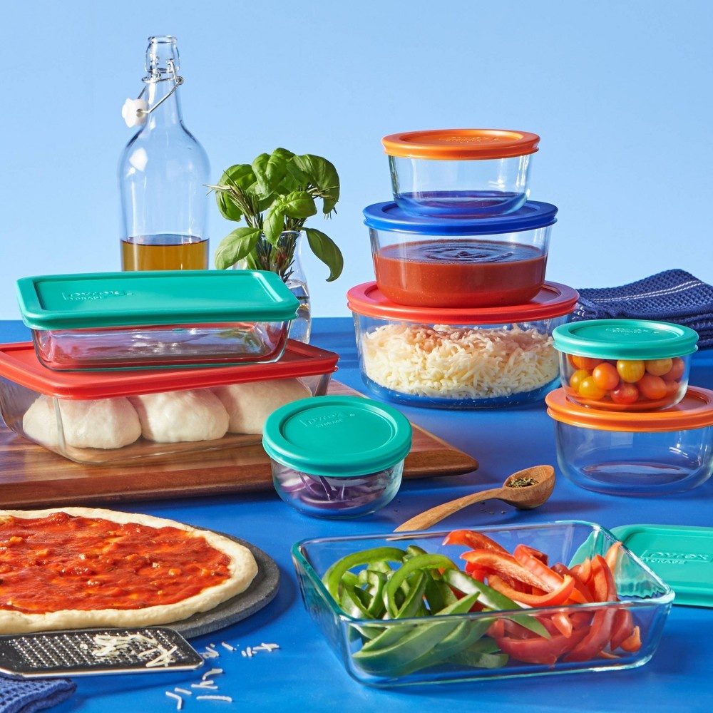 slide 2 of 3, Pyrex 18pc Glass Storage Set, 18 ct