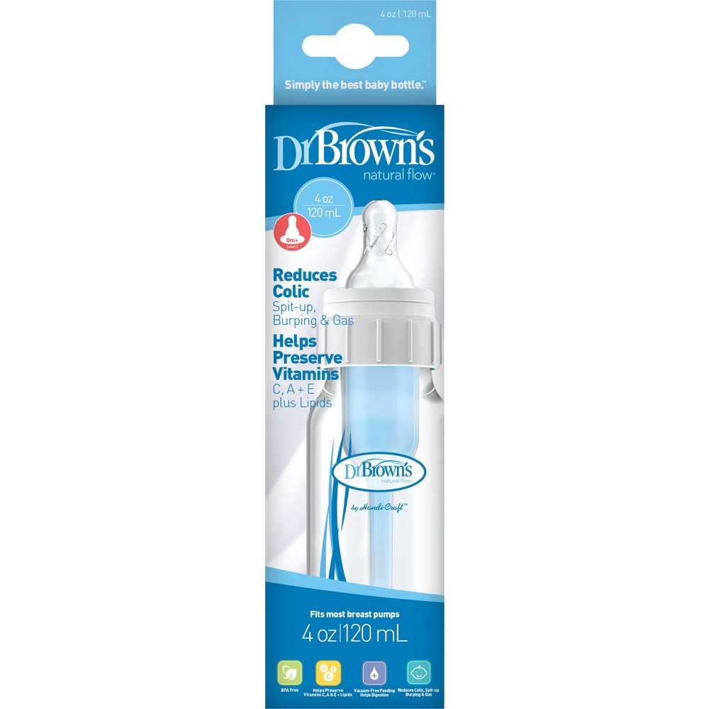 slide 4 of 6, Dr. Brown's Natural Flow Anti-Colic Baby Bottle - 4oz, 1 ct