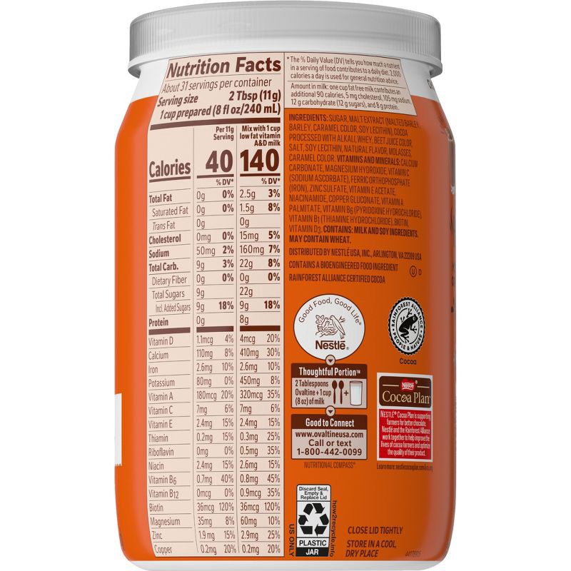 slide 8 of 10, Ovaltine Chocolate Malt Mix - 12oz, 12 oz