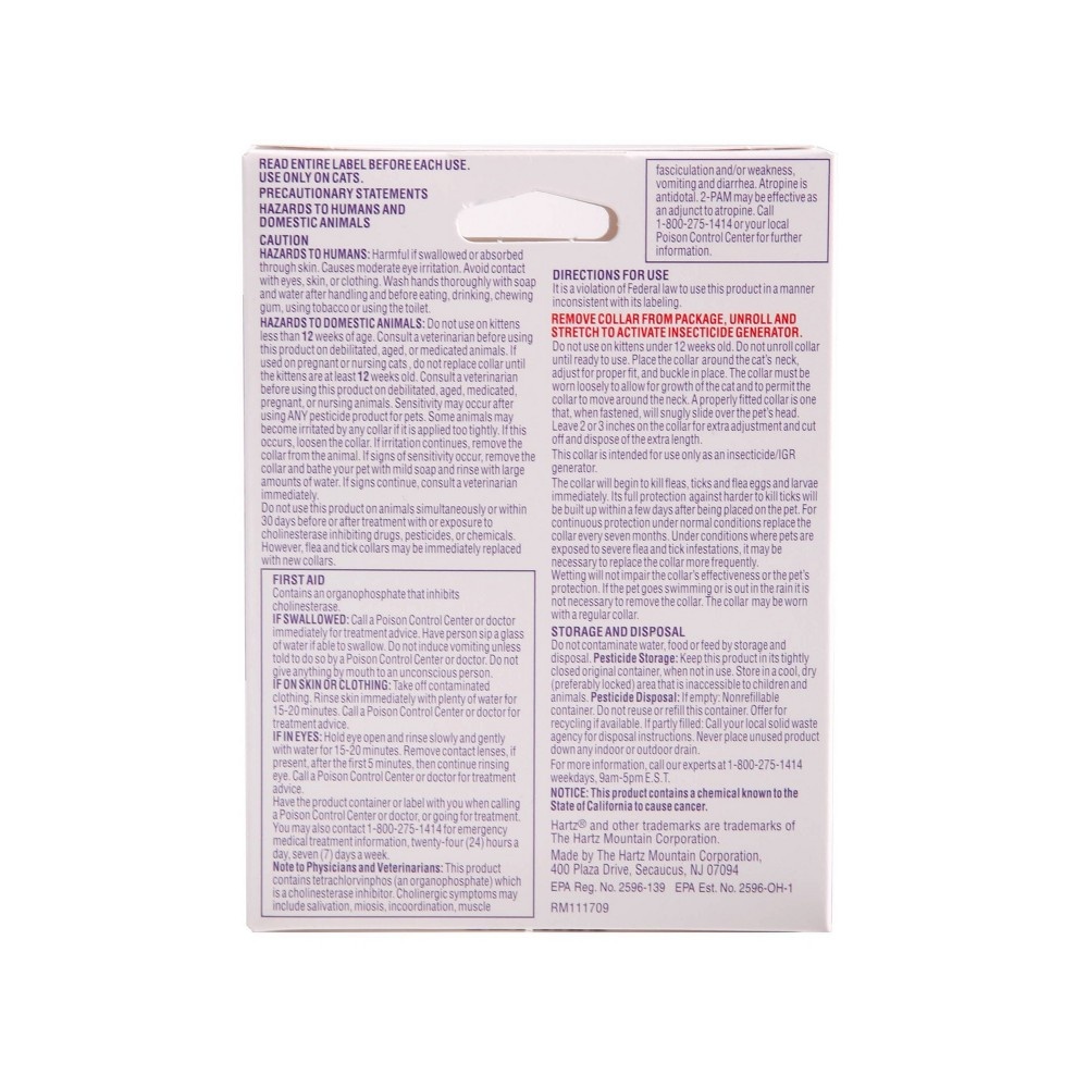 slide 2 of 3, Hartz UltraGuard Plus Flea & Tick Collar with Reflect-X Shield for Cats and Kittens, 1 ct