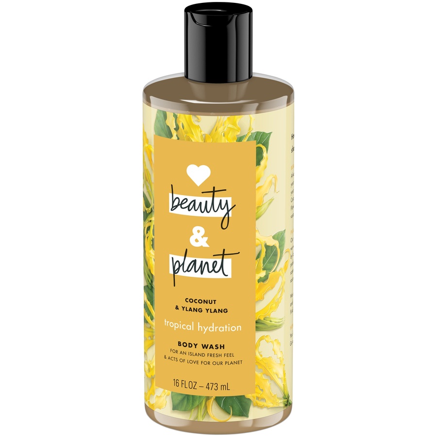 slide 3 of 4, Love Beauty and Planet Tropical Hydration Coconut and Ylang Ylang Body Wash, 16 fl oz