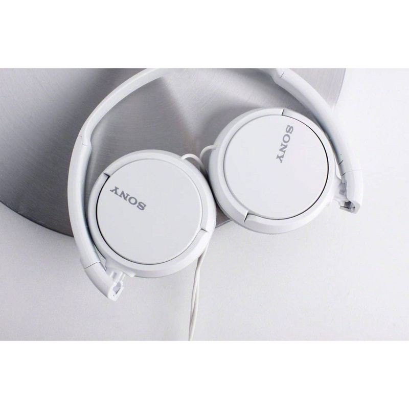 slide 3 of 3, Sony ZX Series Wired On Ear Headphones - White (MDR-ZX110), 1 ct