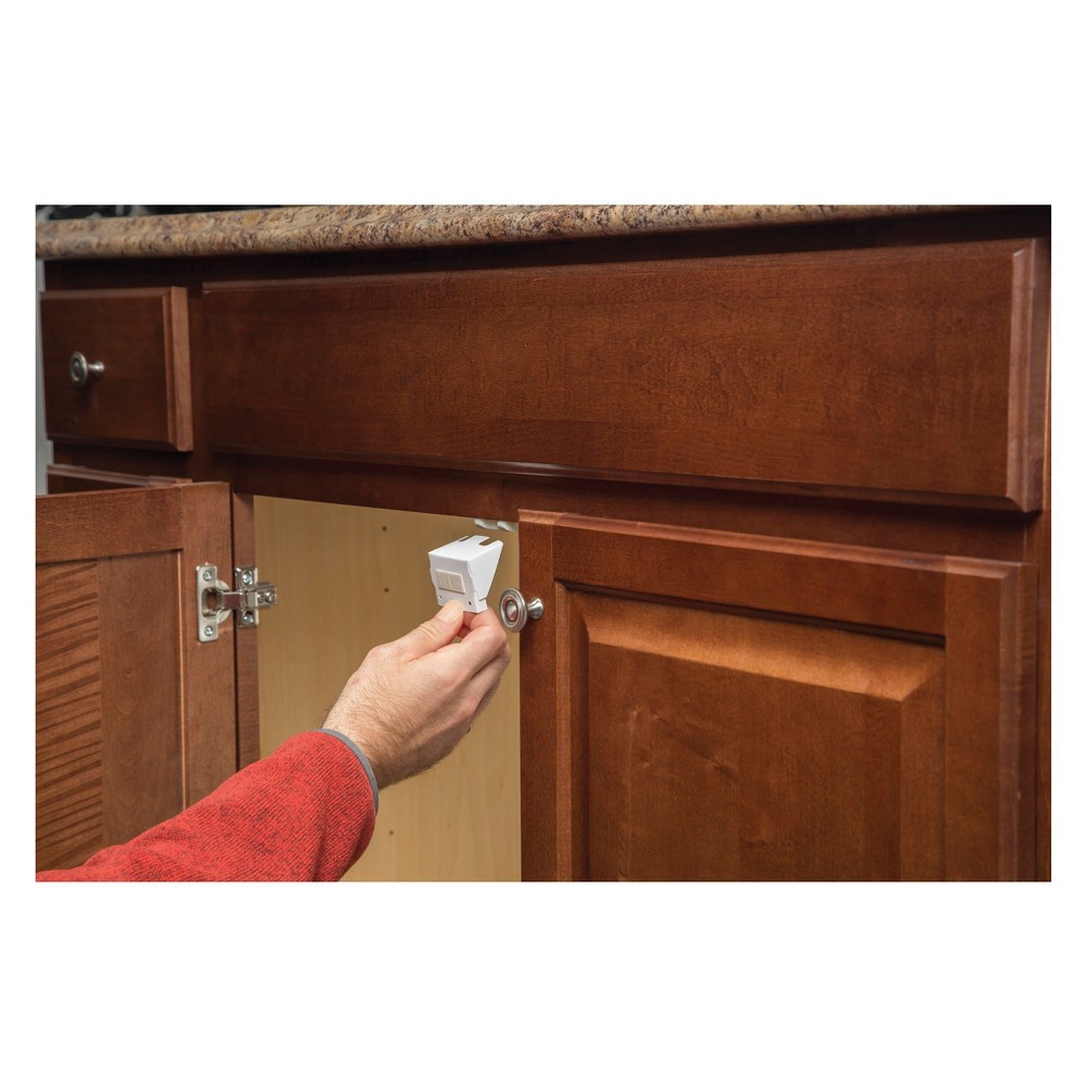 slide 4 of 5, Safety 1st Spring-Loaded Cabinet & Drawer Latches - 10pk, 10 ct