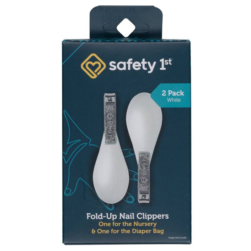 slide 1 of 3, Safety 1st Fold-Up Nail Clippers - 2pk, 2 ct