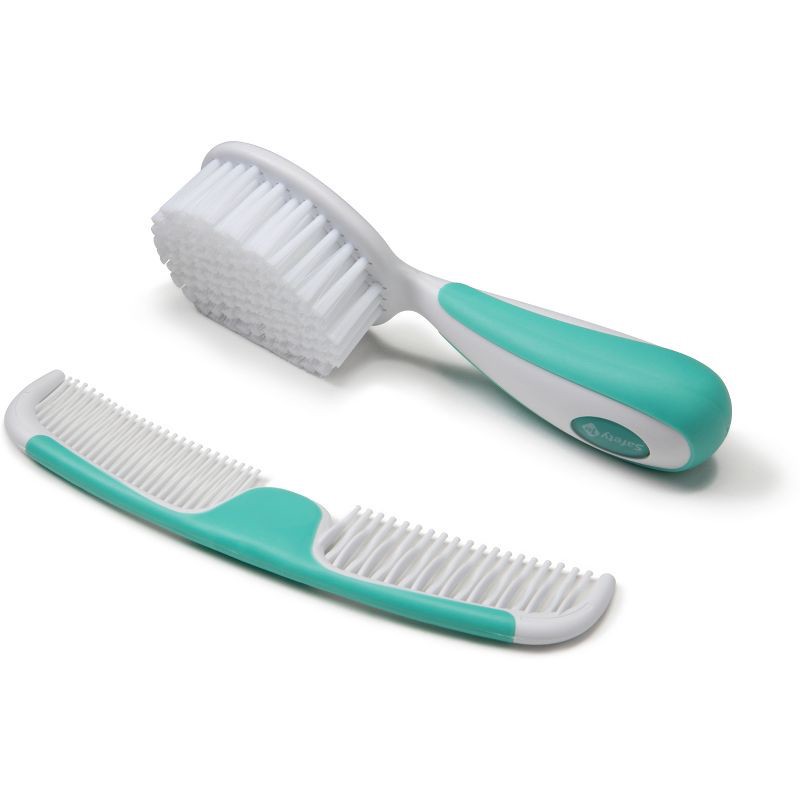 slide 2 of 5, Safety 1st Easy Grip Brush & Comb Set - White, 1 ct