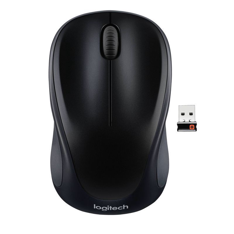 slide 1 of 3, Logitech Wireless Optical Mouse with Nano Receiver M317 - Black: Compatible with Windows, macOS, Chrome OS, Linux, 1 ct