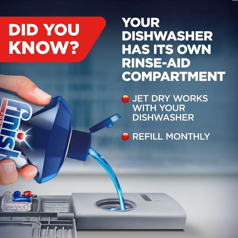 slide 7 of 10, Finish Jet-Dry Rinse Aid, Dishwasher Rinse & Drying Agent - 16 fl oz: Liquid Cleaning Solution, Unscented, Plastic Bottle, 16 fl oz