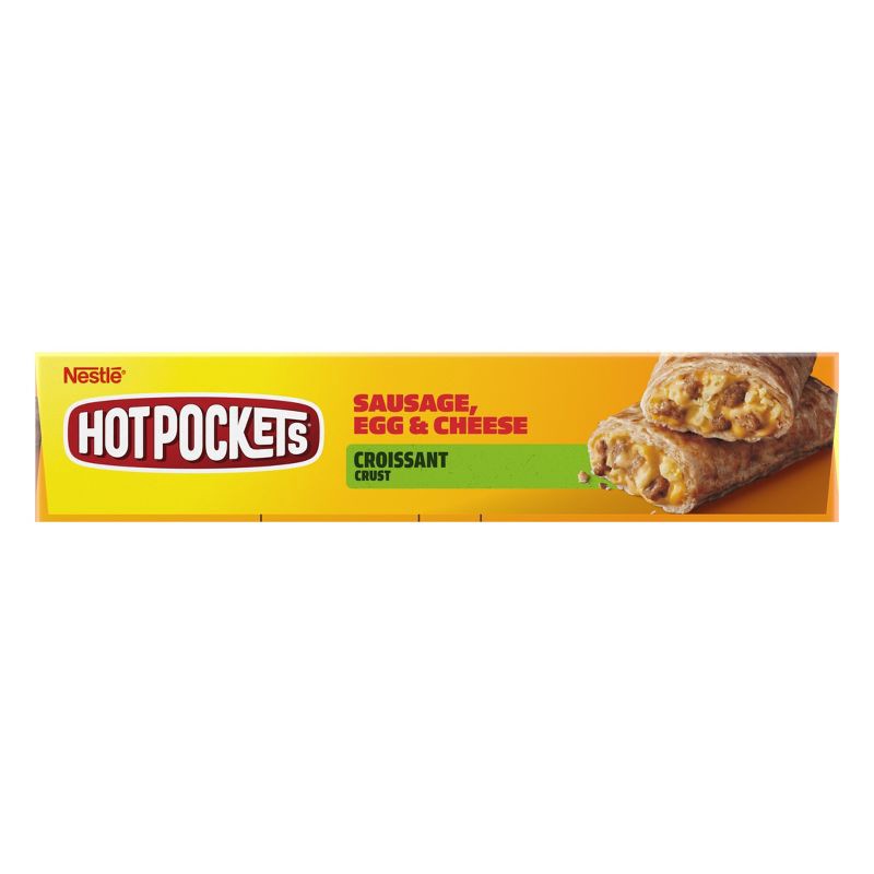 slide 3 of 9, Hot Pockets Croissant Crust Frozen Sausage Egg & Cheese - 8.5oz/2ct, 8.5 oz, 2 ct