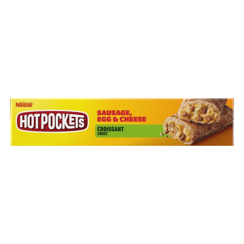 slide 5 of 9, Hot Pockets Croissant Crust Frozen Sausage Egg & Cheese - 8.5oz/2ct, 8.5 oz, 2 ct