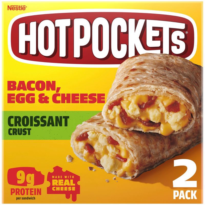 slide 12 of 12, Hot Pockets Bacon Egg & Cheese Frozen Snacks with Croissant Crust - 2ct/8.5oz, 2 ct; 8.5 oz