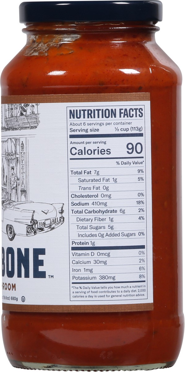 slide 6 of 9, Carbone Mushroom Marinara Pasta Sauce, 1 ct