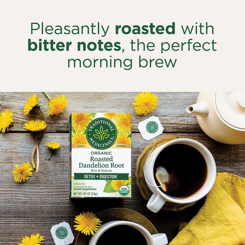 slide 7 of 14, Traditional Medicinals Organic Dandelion Herbal Tea - 16ct, 16 ct