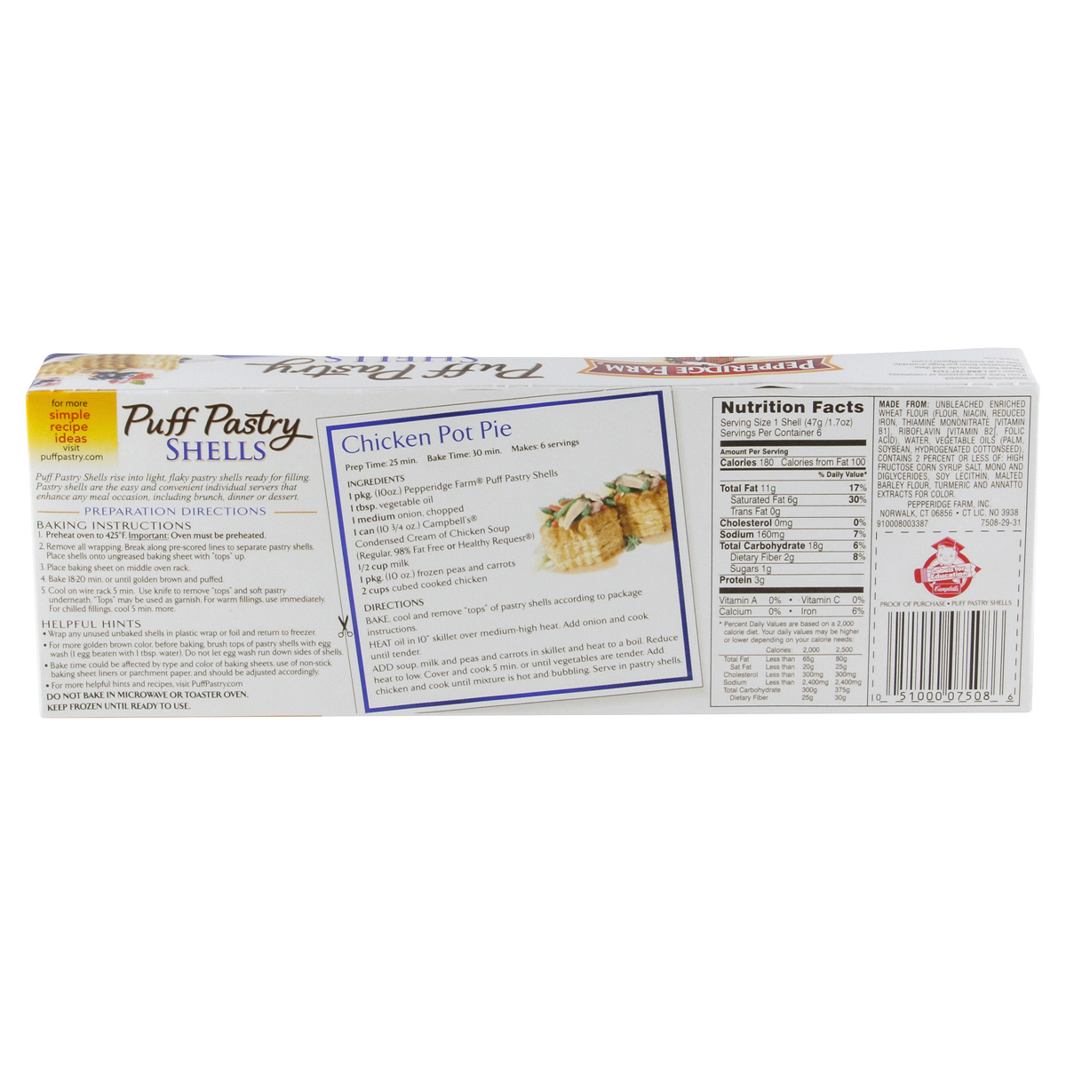 Pepperidge Farm Puff Pastry Frozen Shells Pastry Dough 10 oz Shipt