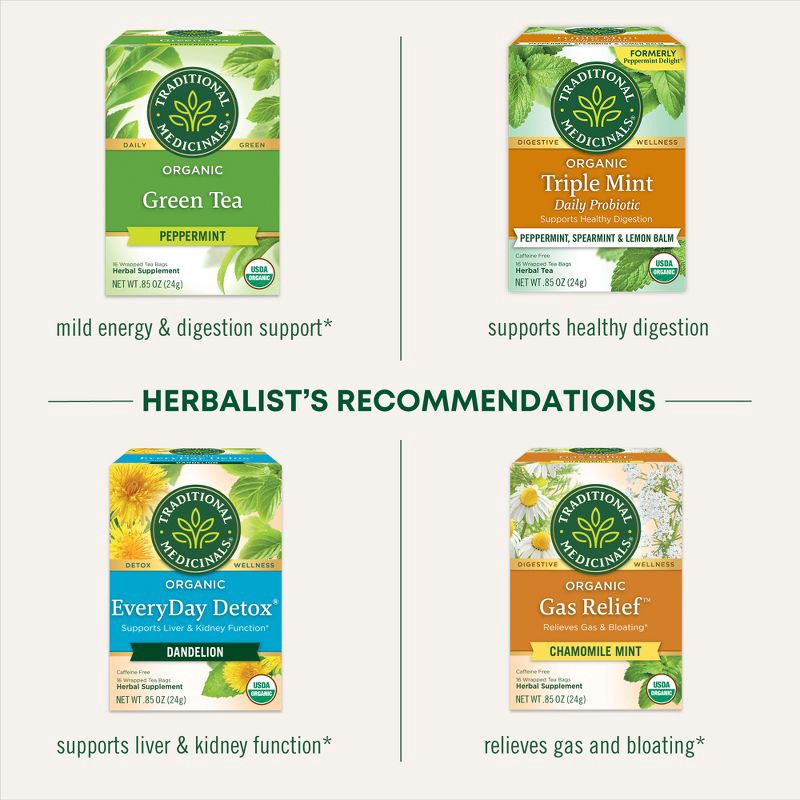slide 3 of 14, Traditional Medicinals Organic Peppermint Herbal Tea - 16ct, 16 ct