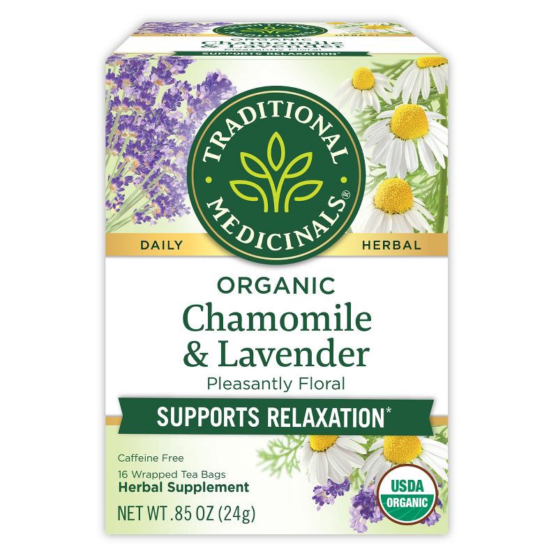 slide 1 of 7, Traditional Medicinals Organic Chamomile with Lavender Herbal Tea - 16ct, 16 ct