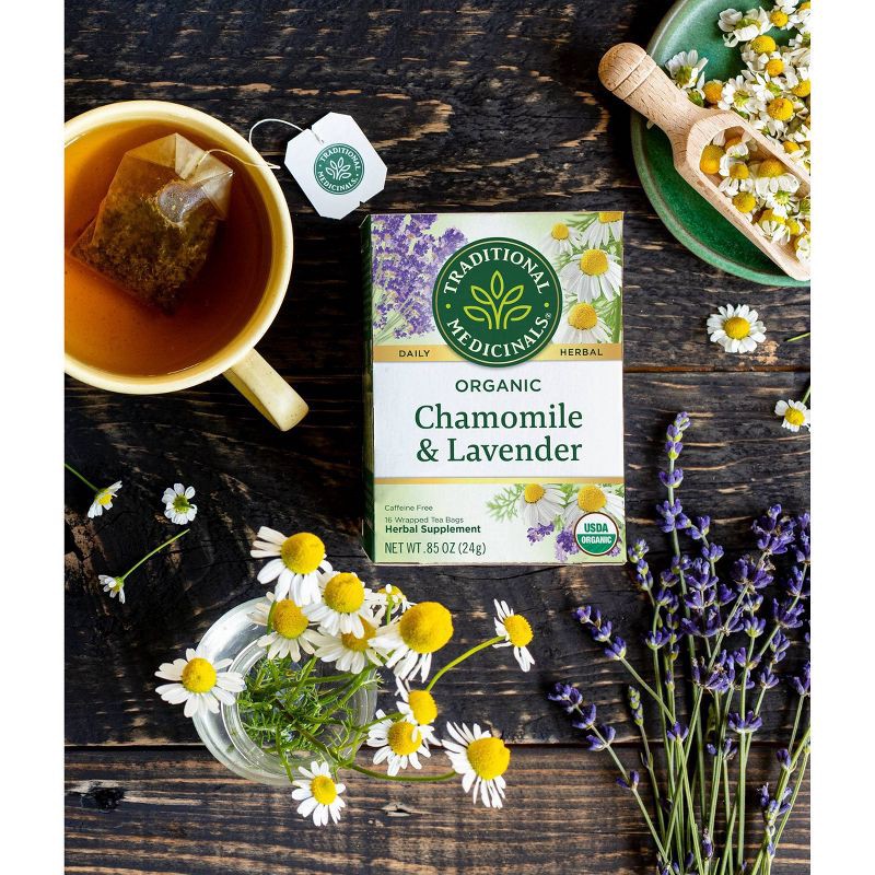 slide 6 of 7, Traditional Medicinals Organic Chamomile with Lavender Herbal Tea - 16ct, 16 ct