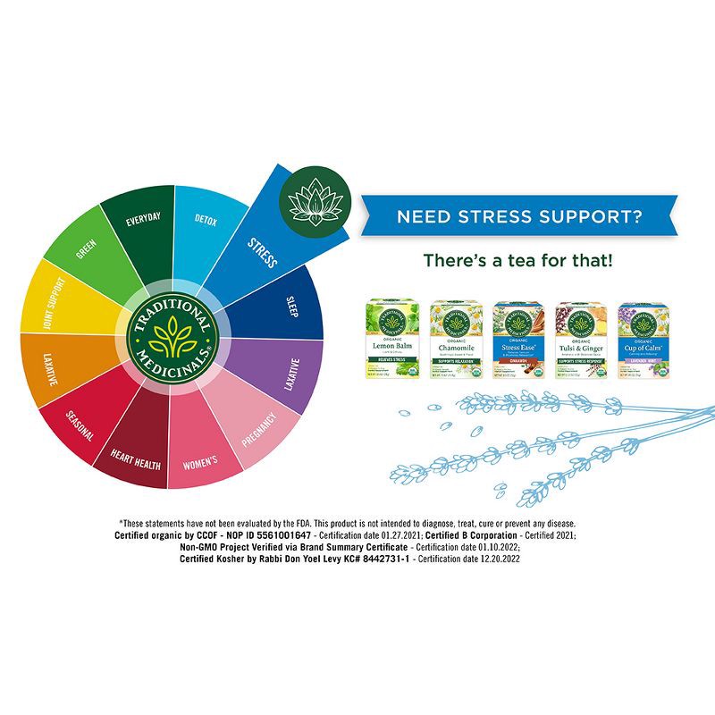 slide 11 of 13, Traditional Medicinals Organic Chamomile with Lavender Herbal Tea - 16ct, 16 ct