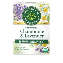 Traditional Medicinals Organic Chamomile with Lavender Herbal Tea - 16ct