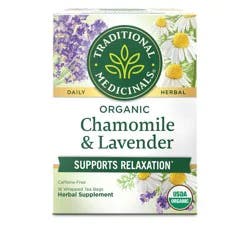 Traditional Medicinals Organic Chamomile with Lavender Herbal Tea - 16ct