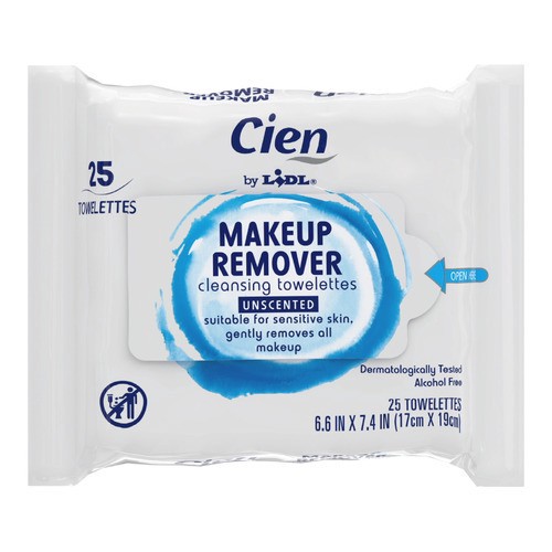 slide 1 of 1, CIen makeup remover, unscented, 25 ct