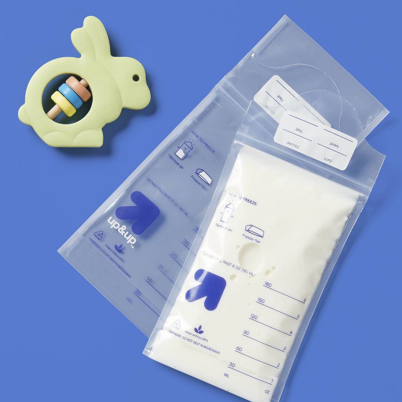 slide 2 of 6, Breast Milk Storage Bags - 50ct - up&up™, 50 ct