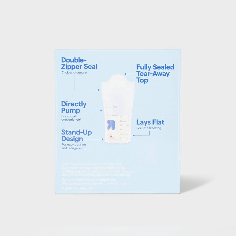 slide 3 of 6, Breast Milk Storage Bags - 50ct - up&up™, 50 ct